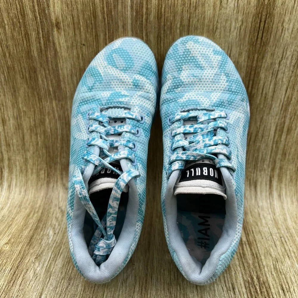 NOBULL Superfabric Women's Size 6.5 Blue Camo‎ Athletic Trainer Shoes Sneakers